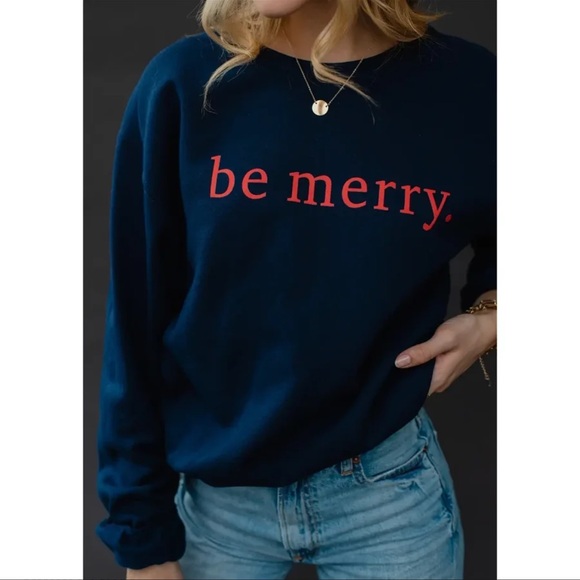 Tops - Be Merry - Christmas/Holiday sweatshirt
